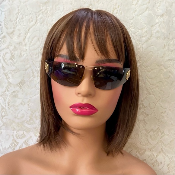 Celine, Triomphe, Wrap Around Brown Sunglasses SC003 COLS28Y Italy - Picture 2 of 12